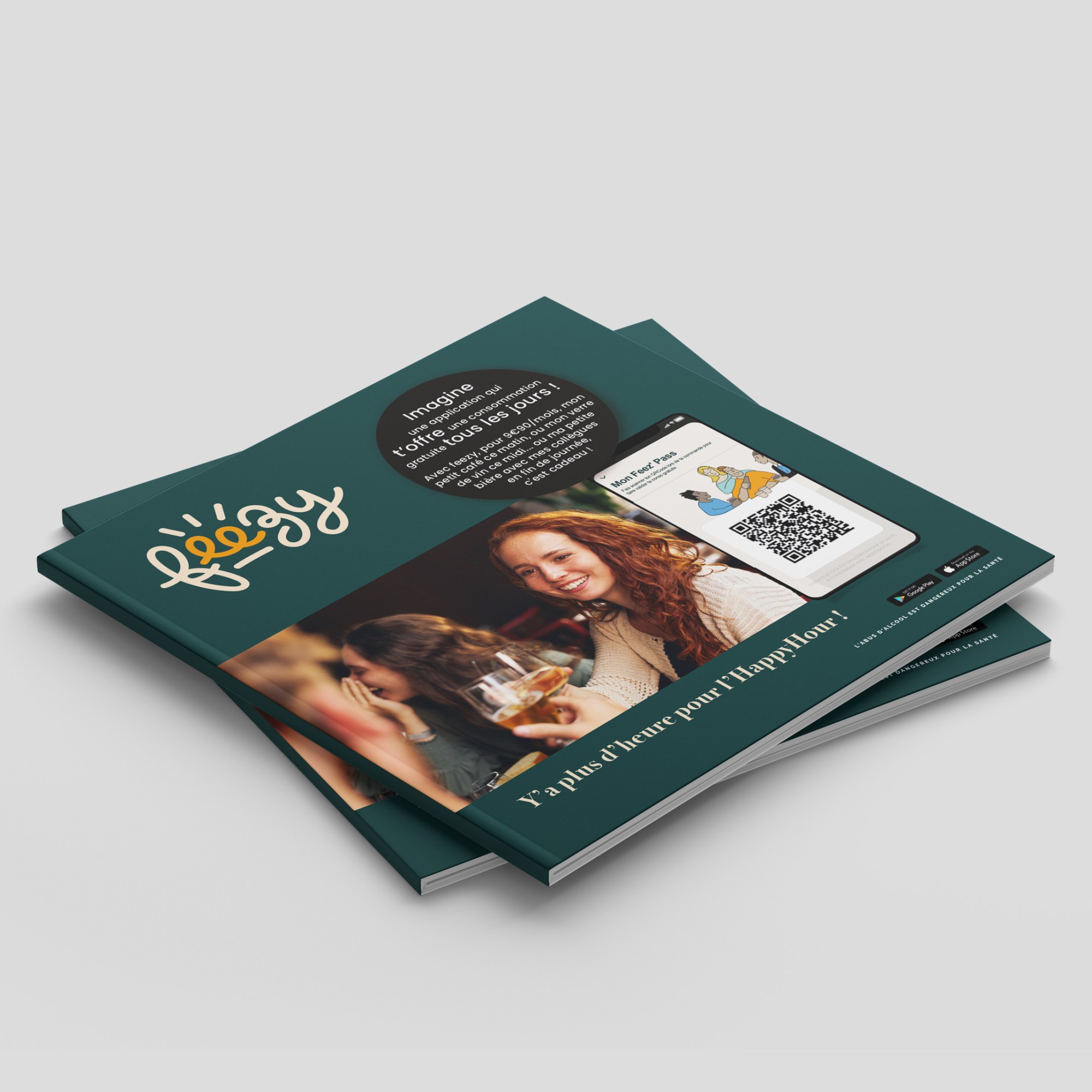 Feezy - Plaquette présentation Application - Logo : cariboucaribou.fr