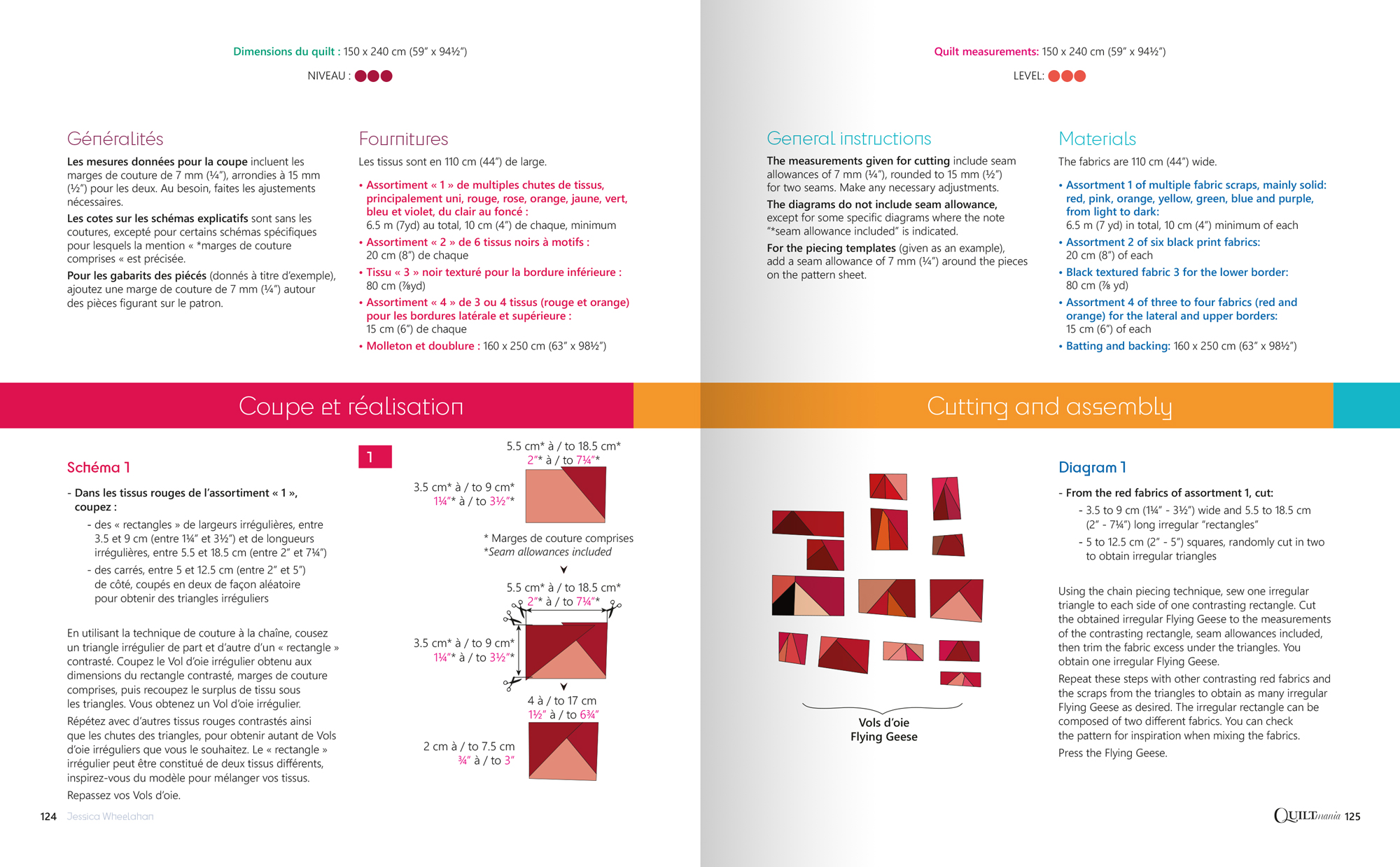 Livre - Art du patchwork * Improvisational Contemporary Quilts *